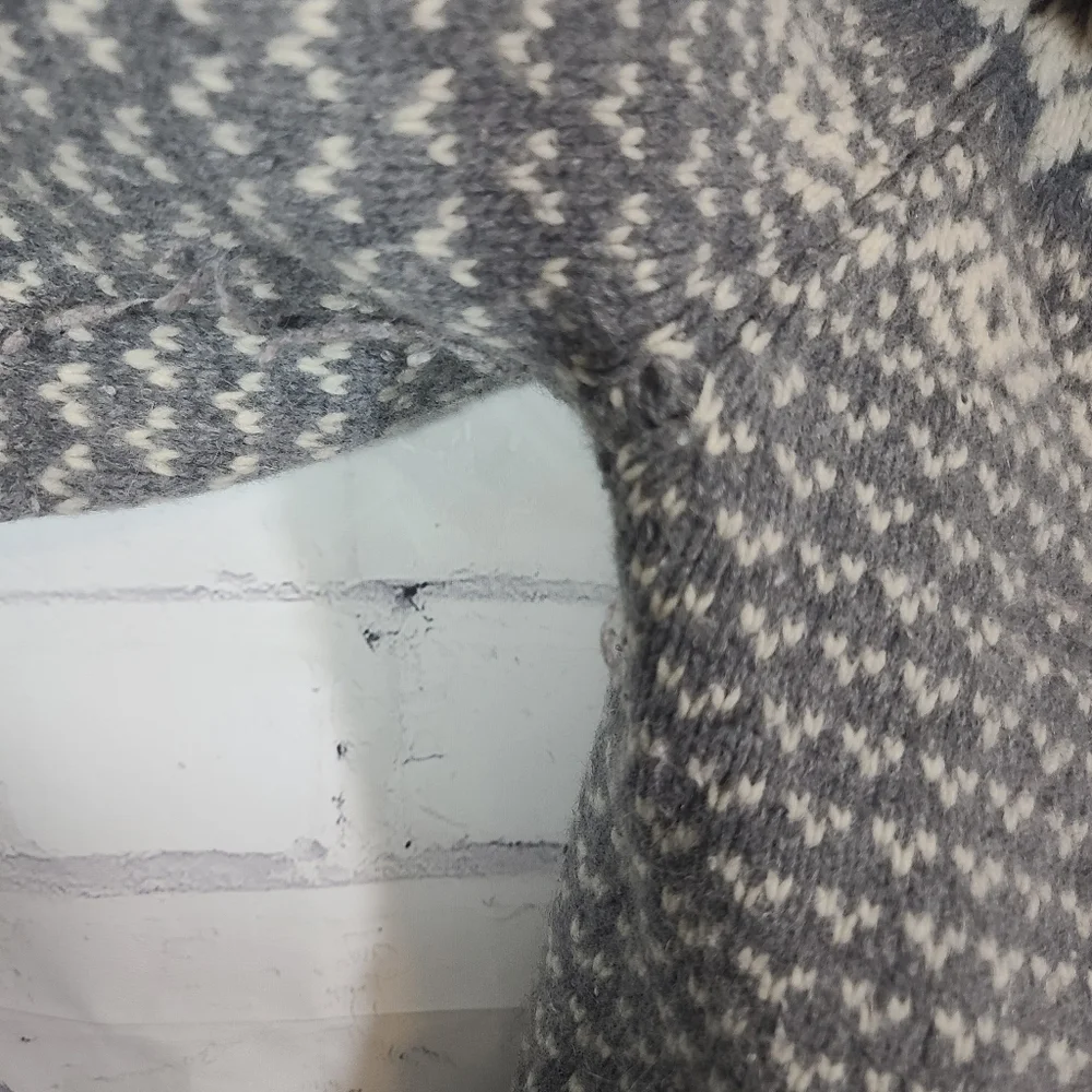 Aerie Wool Blend Fair Isle Button Up Cardigan XS - Picture 5 of 7